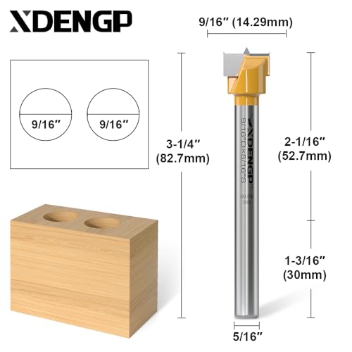 Image of Forstner Bit 5 /16 inch Shank, 9 /16 inch Cutting Diameter, Drill Bit for Woodworking, Drilling Hole Saw Set, Auger Opener, Hinge Hole Cutter for Plastic, Plywood Products