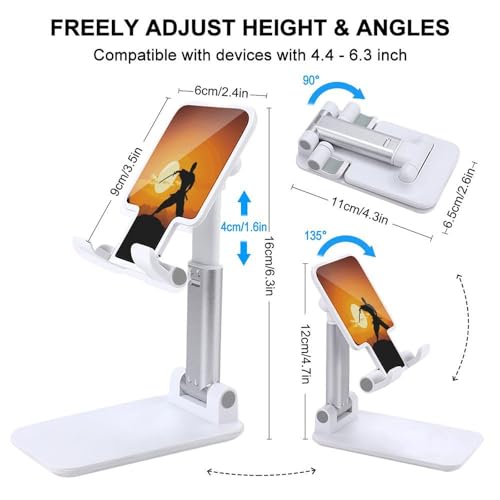 Support de téléphone réglable pliable Sun Karaté Silhouette pour libérer vos mains