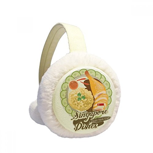 Orejeras de invierno de arroz con pollo Hainan felpa unisex plegable para frío al aire libre