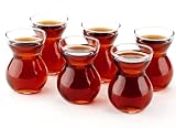 The Buybox Turkish Tea Glasses (6 pcs), Arabic Persian Tea Cups & Whiskey Tasting Glasses (5oz/145ml)