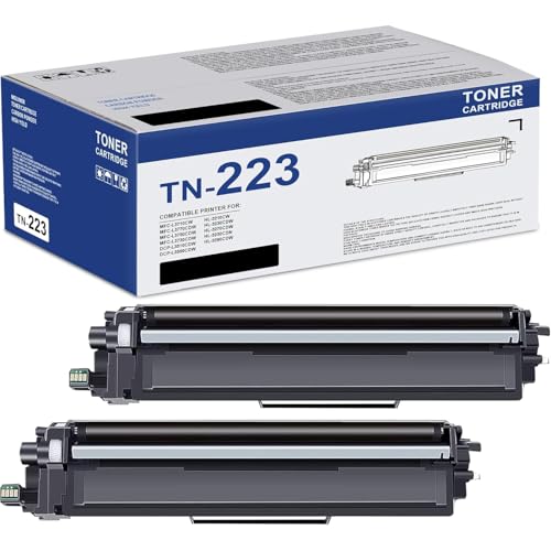 TN-223BK TN223BK Toner Cartridge Replacement for Brother TN-223 TN223 Black Toner MFC-L3770CDW MFC-L3710CW Printer Toner - Page Yield Up to 1,600 Pages