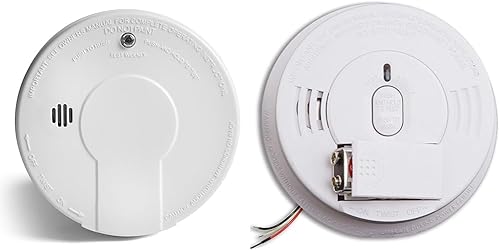 Kidde Smoke Detector, 9-Volt Battery Operated, Ionization Smoke Alarm, Battery Included &amp; Smoke Detector, Hardwired Smoke Alarm with Battery Backup,