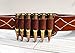 6 Round Cartridge Holder Leather Belt Slide On Ammo Loops 45 Long colt 30-30 357 Handmade in the USA (.50 Cal (4 Rounds), Black Thread, Chocolate)