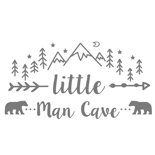 Little Man Cave Wall Decals Tribal Mountain Woodland Vinyl Stickers