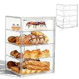 GBKDQQ Panera grande transparente con puerta magnética, vitrina acrílica, 4...