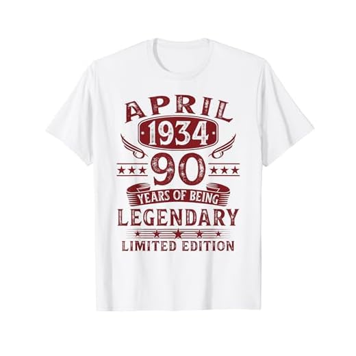 Nacido En 1934 90 Años Cumpleaños Hombre Regalo Abril 1934 Camiseta
