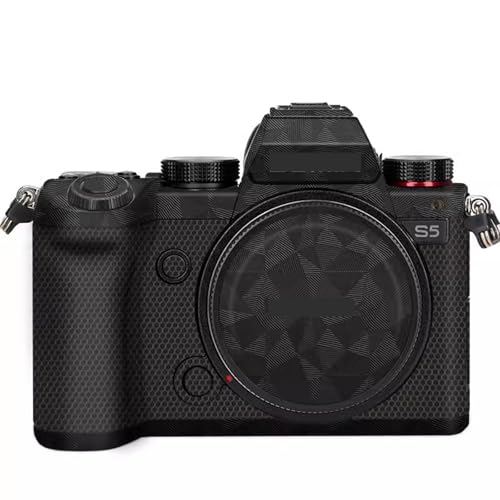 Autocollant en vinyle Panasonic Lumix S5 motif triangle noir protège boîtier