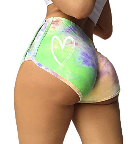 Veoay Compression Shorts Womens Shorts For Summer Athletic Women's Casual Shorts Running Shorts Womens Retro Athletic Shorts Tie Dye (Green Xxxl) #TOP8