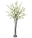 Cherry Blossoms with Vase Silk Flower Arrangement - White