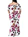 Gloria&Sarah Women's Off Shoulder Ruffle Floral Print Plus Size Bodycon Party Dress
