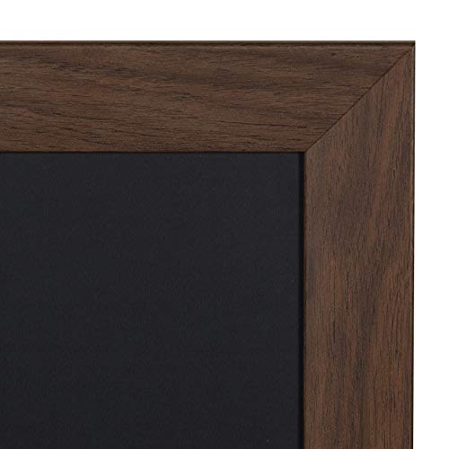 Designovation Beatrice Framed Magnetic Chalkboard, 18X27, Walnut Brown #TOP2