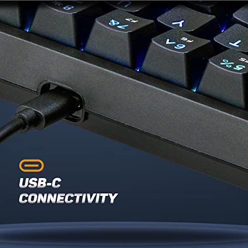 Image of Cosmic Byte CB-GK-33 Astra Hot Swappable 67 Key Wired + Bluetooth Mechanical Keyboard, 1000Hz Polling Rate, Per Key RGB, Software Customization, Outemu Blue Switches (Black)