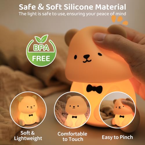 Lámpara de Noche Bear Suave con Luz Cambiante de 7 Colores miniatura 7