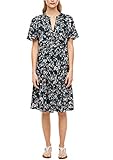 gestufte Optik s.Oliver Damen 120.12.007.20.200.2040896 Lässiges Kleid, Navy AOP Millefleurs, 36