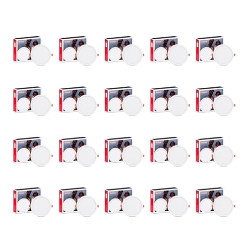 Image of Goldmedal Glazz 15W Round Ceiling Light | Recessed LED Downlight for False Ceiling |Cut Out :6.02 Inch | for Home,Hall,Room,Kitchen,Office,Shop |Cool Daylight (6500K), Pack of 20