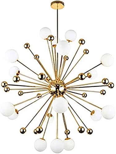 BAMBW Gouden Kroonluchter Geborsteld Messing G4 Hanglamp Semi Inbouw Armatuur Opknoping Lampen voor Eetkamer Slaapkamer Keuken Licht(Size:18-lights)
