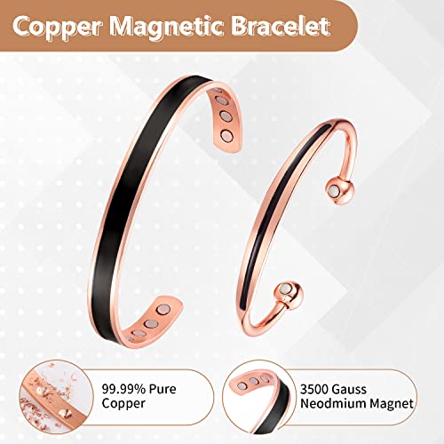 Magnetic Copper Bracelet For Women Men Adjustable To Fit Most Wrist For Men And Women-2Pck #TOP4
