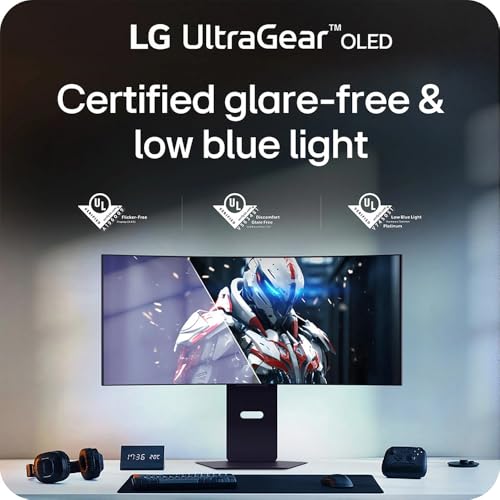 Image of LG 39 inch Ultragear OLED WQHD 240Hz 800R Curved Gaming Monitor Bundle with Microsoft Wireless Controller, Elite Suite 18, 2X HDMI Cable and Deco Gear CPS 26 Month Protection Pack (Beach-CPS- 26M1000)