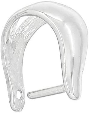 1PC Sterling Silver Small Pinch Pendant Bail Clasp Slider