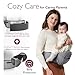 Momcozy Hip Seat Baby Carrier - Adjustable Waistband with Original 3D Belly Protector, Ergonomic Carrier with Various Pockets for Toddlers up to 45lbs (Grey, Medium 27-45IN)