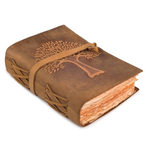 Journal vintage en cuir Tree of Life MDS livre d'ombres et carnet de croquis
