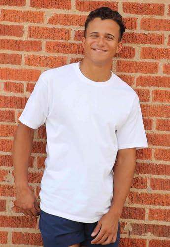 Yazbek Men's T-Shirts Casual 100% Cotton 3 Pack Short Sleeve Undershirt Durable Comfortable and Multipack Heavy Weight4