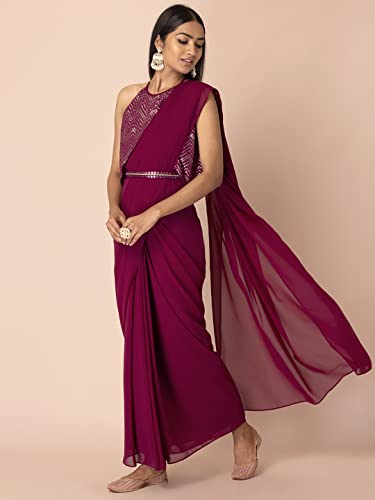 Image of Indya Women's Polyester Saree