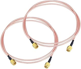 Boobrie SMA Male to SMA Male 1M RG316 Coaxial Cable SMA Male WiFi Antenna Cable SMA Male to Male Coax Cable SMA Male Male Adapter Extension Cable for WiFi Antennas Wireless LAN Peripherals Pack of 2