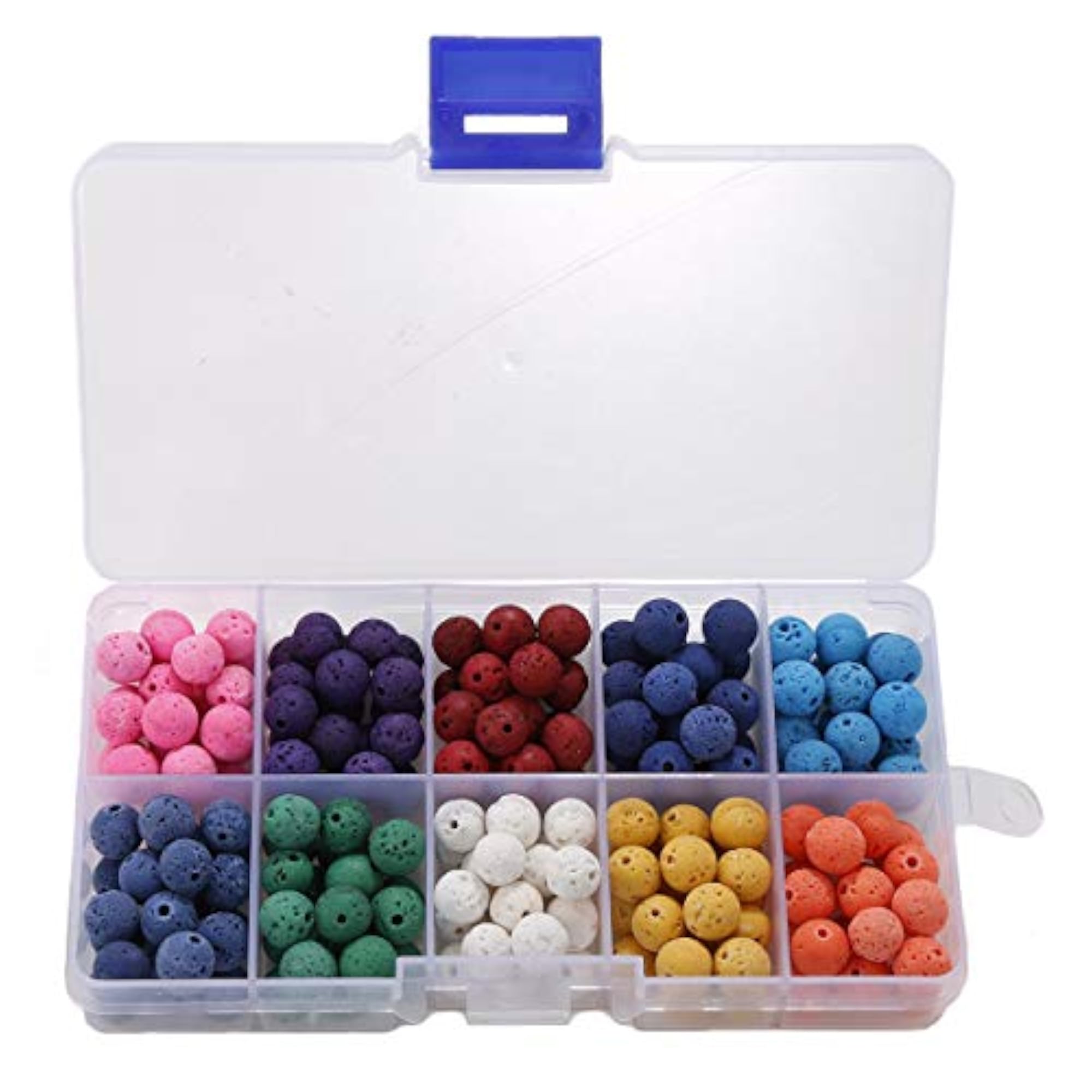 200pcs Round Lava Rock Beads for Essential Oil Diffuser Jewelry
