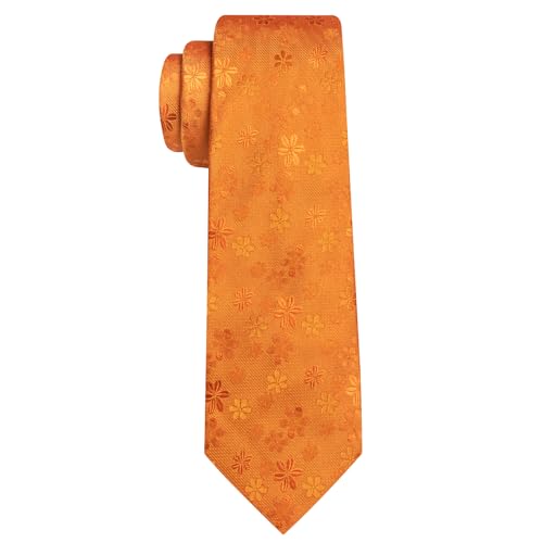 Image of Barry.Wang Men Tie Set Floral Paisley Silk Necktie Pocket Square Cufflinks Formal Wedding Party Business