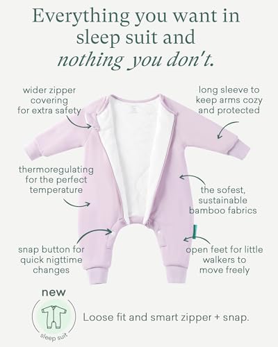 Image of PurComfy Supersoft Active Toddler Sleepsuit 1.0 TOG Long Sleeve Wearable Blanket with Legs All-Season Cozy Sleeper