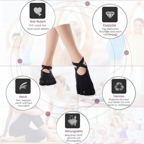 Generisch Pilates Ring Set für Frauen - Enthält Pilates Ring und 25cm Pilates Ball, 5 widerstandsbänder,2 Yoga Anti-Slip Socks& Figure-8 Pilates Band - Pilates Set für zuhause,Yoga Set