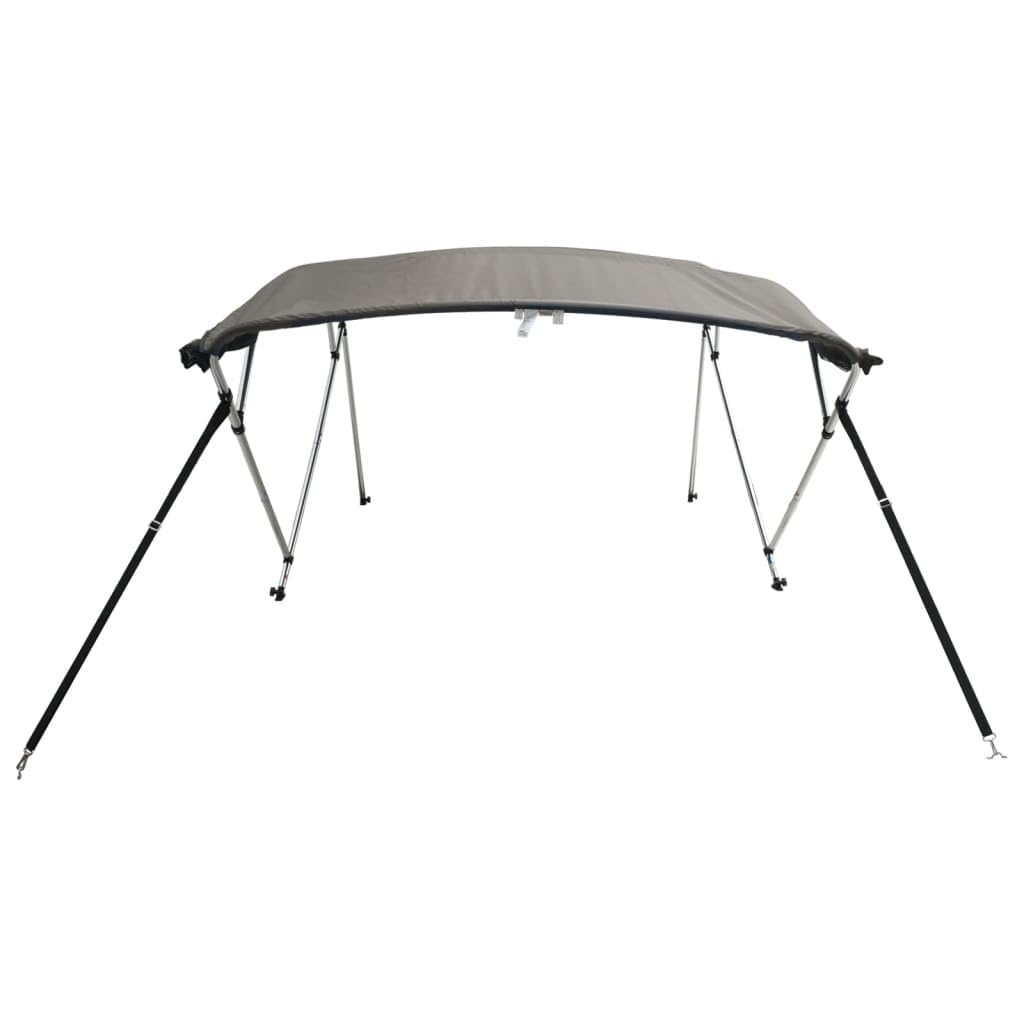 4-Bow bimini top z bocznymi częściami z siateczki, 243 x (170-182) x 137 cm, poliester 600D z powłoką PU, aluminiowa rama, odporna na promieniowanie UV i wodę, osłona na łódź, ochrona przed