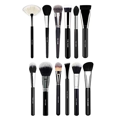 The Musk India Professional Makeup kit Set Of 12 Face Brushes, Multi, Standard (MI_Btools-012)