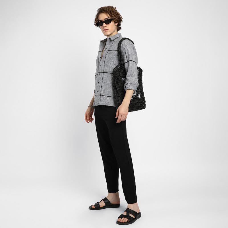 Image of CAHOOT Men's Shacket for Casual Wear | Spread Collar | Long Sleeve | Button Closure | Overshirt /Shacket Crafted with Comfort Fit for Everyday Wear