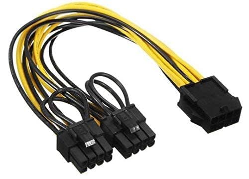 WiredCom® 20cm 8 Pin Female to Male 2 Port(6+2) Pin PCI-Express 8pin to Dual 8 pin Splitter GPU Graphics Card Power Supply Cable (Pack of 1) (B0CW38LBF6) Amazon Price History, Amazon Price Tracker