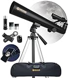 SpectrumOI TourStar 80 AZ Telescope for Adults Astronomy Gifts, Professional Telescope Premium Refractor 80mm Aperture 500mm Focal Length with Carry Bag and Phone Holder