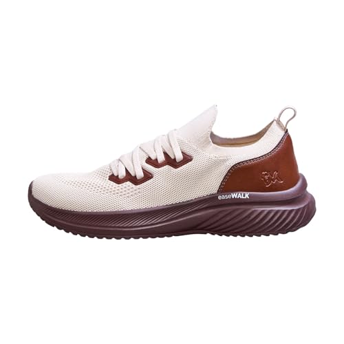 Image of Neeman's Ease Walk Snug Sneakers for Men | Breathable Knit, Stretchable Fit & Cushioned Comfort for Everyday Walking