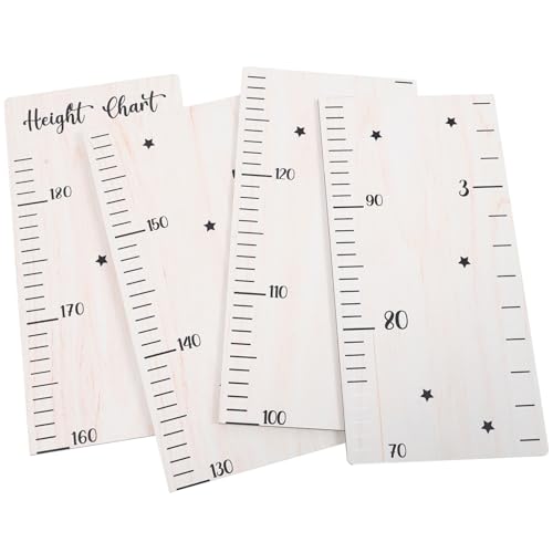 BinZyronic 木製身長測定定規 壁掛け成長チャート ? 簡単設置で高さ記録 保育園や部屋のインテリア装飾に