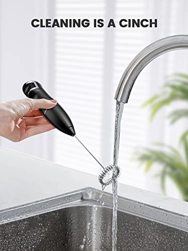 USB-C Rechargeable Milk Frother, Mohard Handheld Milk Frother Electric Mini Whisk for Coffee/Latte/Cappuccino/Scream and Matcha Whisk, Portable Frother with Adjustable Speeds
