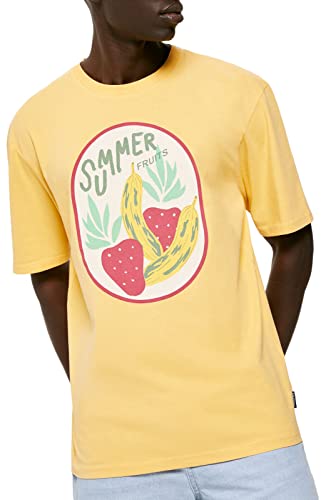 Springfield Camiseta, Coral, M para Hombre