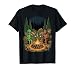 Bigfoot Alien Campfire Camping T-Shirt