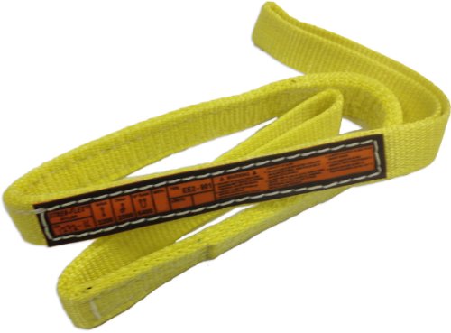 Stren Flex EEF1-901-5 Type 3 Heavy Duty Nylon Flat Eye and Eye Web Sling, 1 Ply, 1600 lbs Vertical Load Capacity, 5' Length x 1