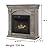 Comfort Glow Dual Fuel Ventless Gas Fireplace with Mantle The Halifax, Adjustable Thermostat, Natural Gas or Liquid Propane, 26,000 BTU, Heats 950 sq ft - Pewter Oak Finish Gas Fireplace