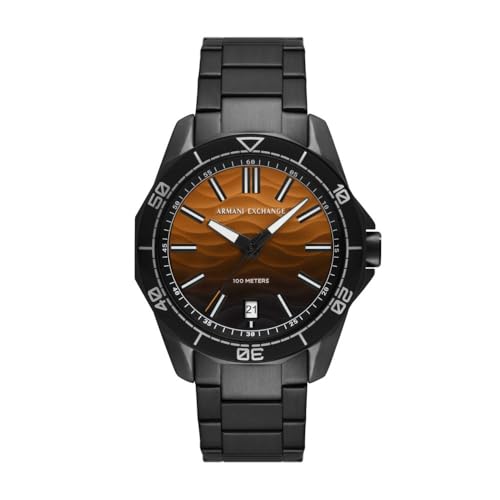 Image of Armani Exchange A|X Dive-Inspired Stainless Steel Watch for Men