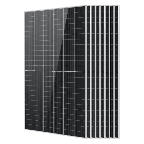 SUNGOLDPOWER UL61730 N-Type 8PCS 590W Bifacial Solar Panels,16BB High Efficiency Monocrystalline Solar Panel for Energy Storage,Charging Station, Household,On/Off Grid Solar System (8x590W Bifacial)