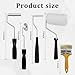 5 Pieces Fiberglass Roller Tools Kit,Aluminum Head Fiberglass Laminating Rollers with Bubble Release Grooves Paint Roller Kit for Mold Resin Fiberglass Composite Projects Tub Boat Repair