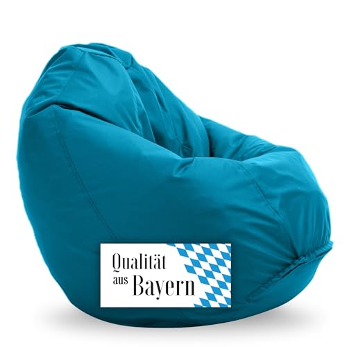 Bruni Sitzsack Classico M in Lichtblau – Sitzsack mit Innensack zum...