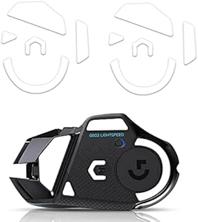 2 Sets of Hyperslides Rounded Curved Edges Mouse Feet, Mouse Skates, Pads for Logitech G502 Lightspeed Wireless Gaming Mouse Feet Replacement (0.8mm, Smooth Glide, Pure PTFE) Pro Performance Upgrade