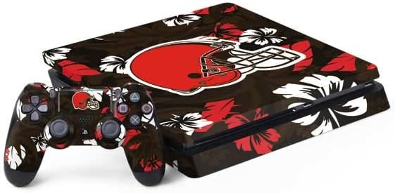 Skinit Decal Gaming Skin Compatible with PS4 Slim Bundle - Officially Licensed NFL Cleveland Browns Large Logo Design